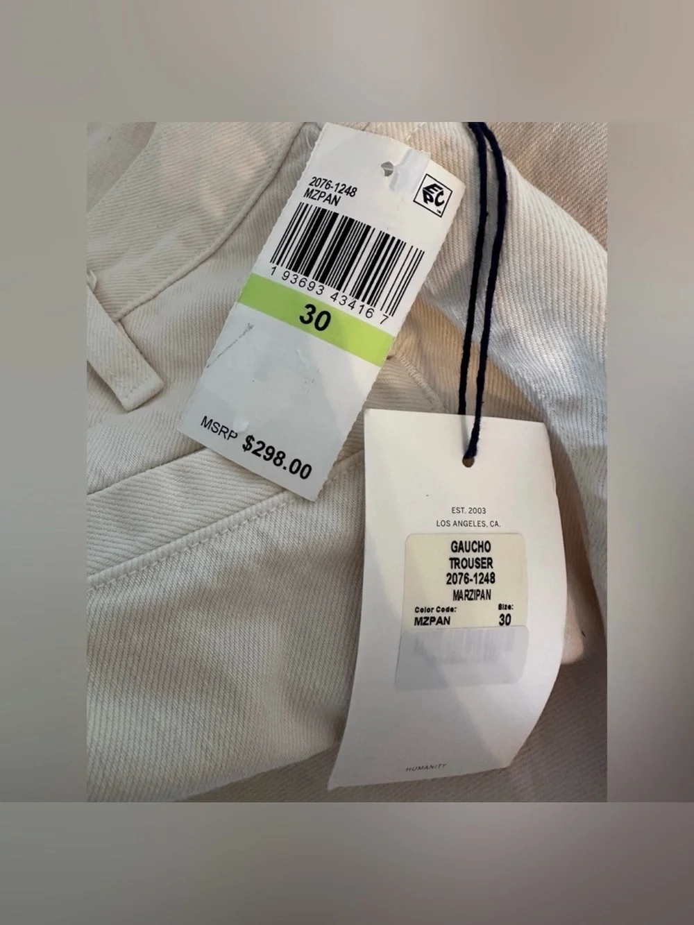 New‼️ Citizens Of Humanity - 🤍Marzipan Gaucho Trouser Wide Leg Jeans Off White - Picture 12 of 16